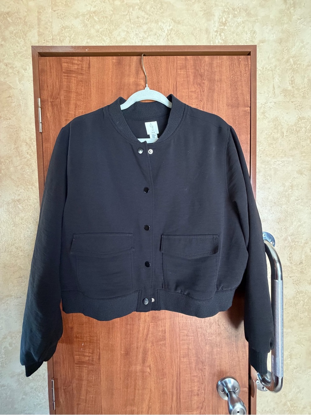 Joie Women’s Black Snap-Front Jacket - Casual Bomber Style Size XL
